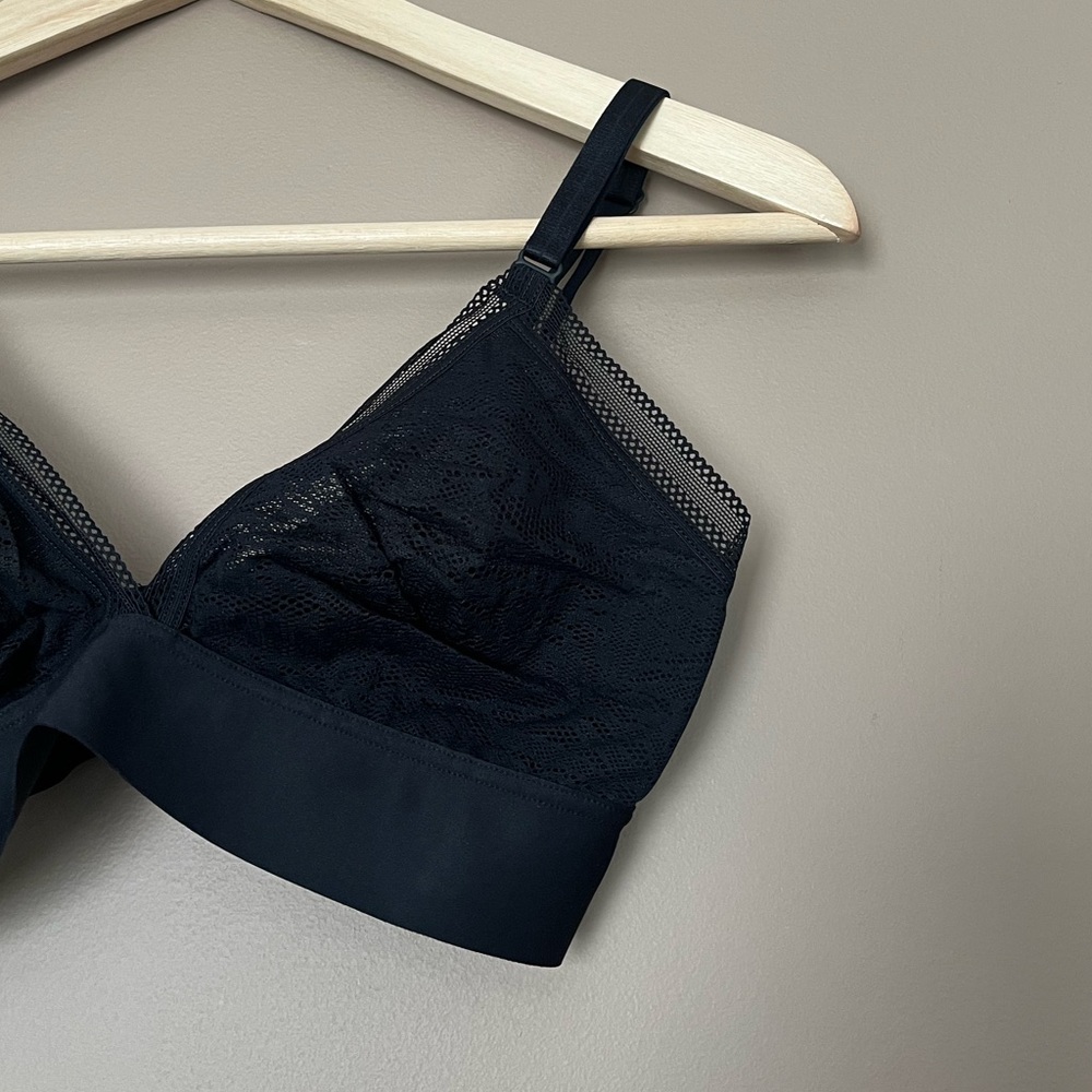 {Soma} Triangle Bralette with Lace in Black - Womens Small - NWT - Picture 5 of 13